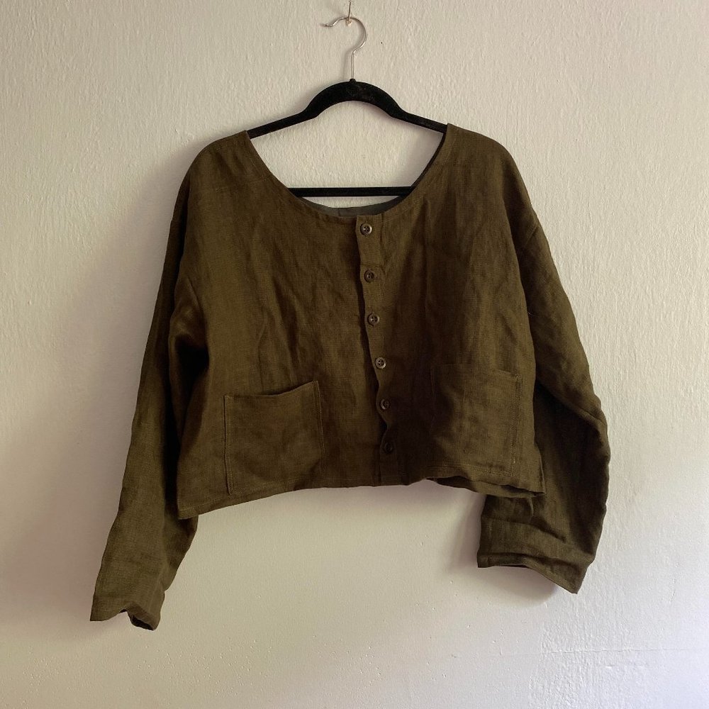 Athena top from Phaedra Clothing | Slow fashion linen top